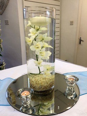 Floating Candle wedding vase  centrepiece cheshire